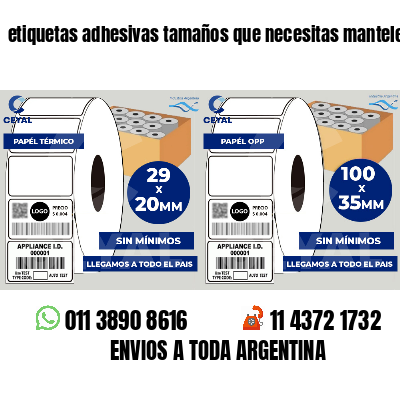 etiquetas adhesivas tamaños que necesitas manteles