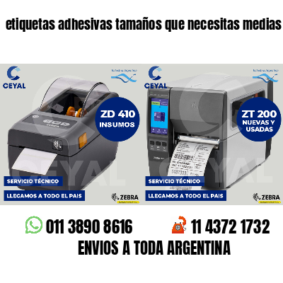 etiquetas adhesivas tamaños que necesitas medias