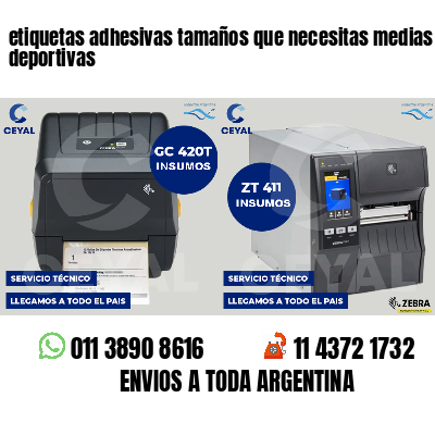 etiquetas adhesivas tamaños que necesitas medias deportivas