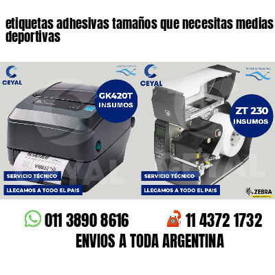 etiquetas adhesivas tamaños que necesitas medias deportivas
