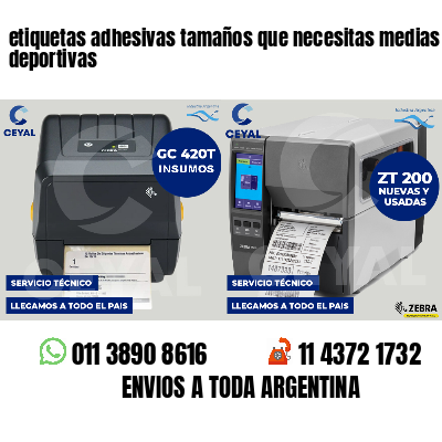 etiquetas adhesivas tamaños que necesitas medias deportivas