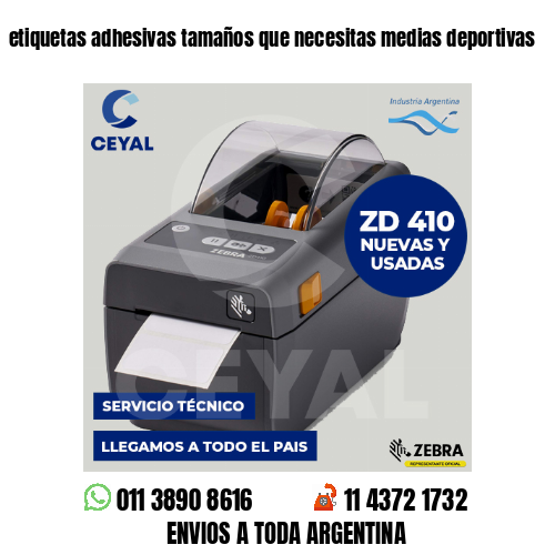 etiquetas adhesivas tamaños que necesitas medias deportivas