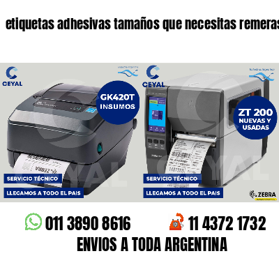 etiquetas adhesivas tamaños que necesitas remeras
