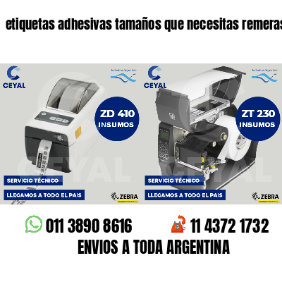 etiquetas adhesivas tamaños que necesitas remeras