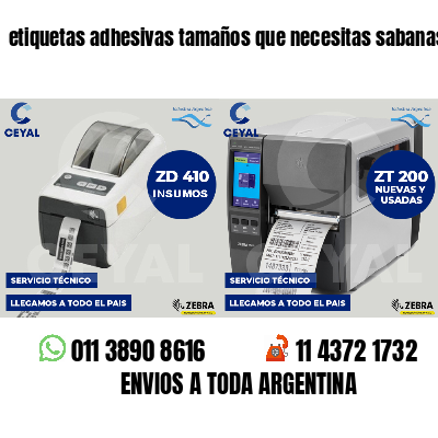 etiquetas adhesivas tamaños que necesitas sabanas