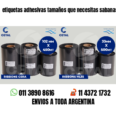 etiquetas adhesivas tamaños que necesitas sabanas