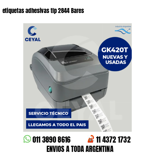 etiquetas adhesivas tlp 2844 Bares