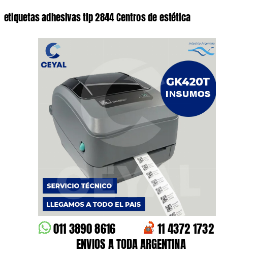 etiquetas adhesivas tlp 2844 Centros de estética