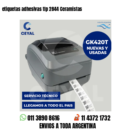etiquetas adhesivas tlp 2844 Ceramistas