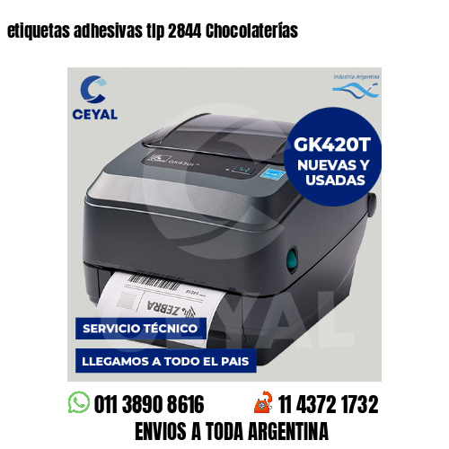 etiquetas adhesivas tlp 2844 Chocolaterías