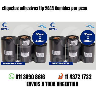 etiquetas adhesivas tlp 2844 Comidas por peso