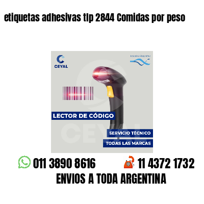 etiquetas adhesivas tlp 2844 Comidas por peso