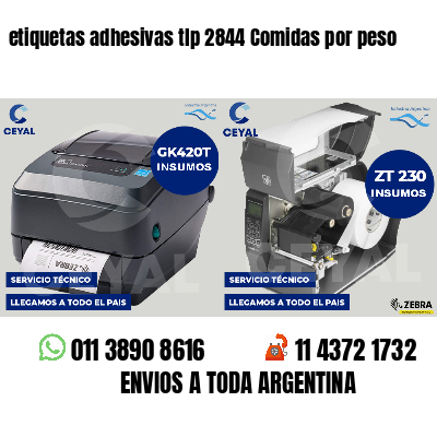 etiquetas adhesivas tlp 2844 Comidas por peso