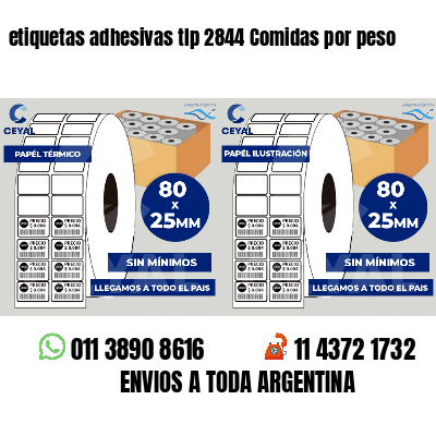 etiquetas adhesivas tlp 2844 Comidas por peso