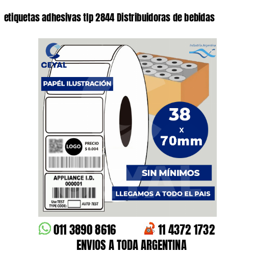 etiquetas adhesivas tlp 2844 Distribuidoras de bebidas