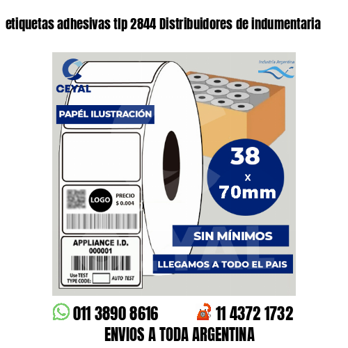 etiquetas adhesivas tlp 2844 Distribuidores de indumentaria