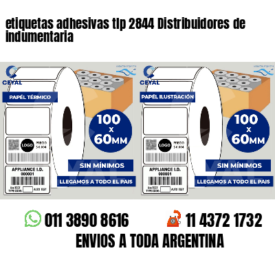 etiquetas adhesivas tlp 2844 Distribuidores de indumentaria
