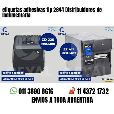 etiquetas adhesivas tlp 2844 Distribuidores de indumentaria