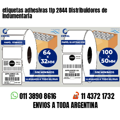 etiquetas adhesivas tlp 2844 Distribuidores de indumentaria