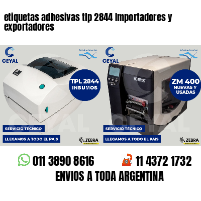 etiquetas adhesivas tlp 2844 Importadores y exportadores