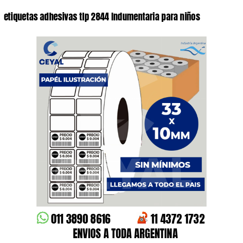 etiquetas adhesivas tlp 2844 Indumentaria para niños