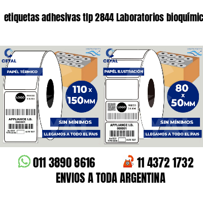 etiquetas adhesivas tlp 2844 Laboratorios bioquímicos