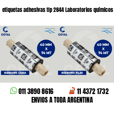 etiquetas adhesivas tlp 2844 Laboratorios químicos