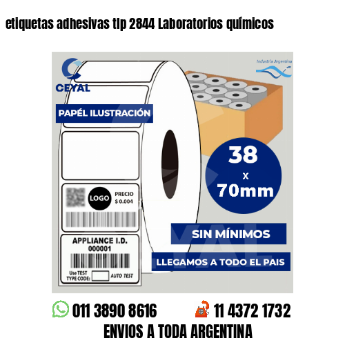 etiquetas adhesivas tlp 2844 Laboratorios químicos