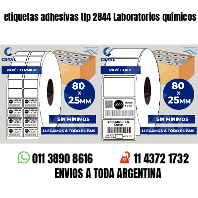 etiquetas adhesivas tlp 2844 Laboratorios químicos