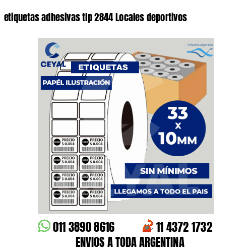 etiquetas adhesivas tlp 2844 Locales deportivos