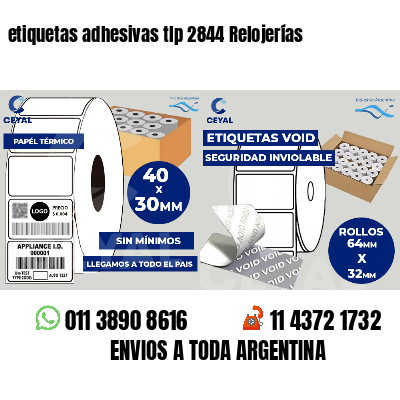 etiquetas adhesivas tlp 2844 Relojerías