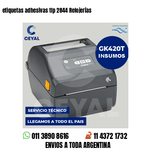 etiquetas adhesivas tlp 2844 Relojerías