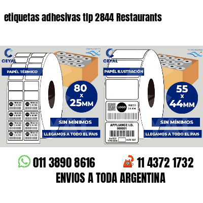etiquetas adhesivas tlp 2844 Restaurants