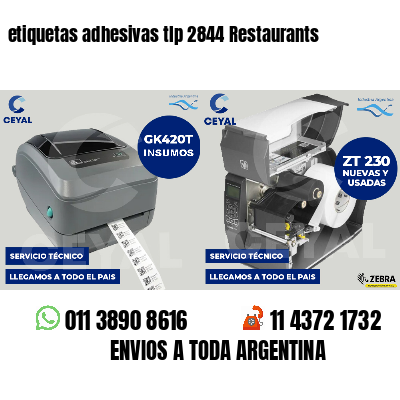 etiquetas adhesivas tlp 2844 Restaurants