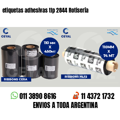 etiquetas adhesivas tlp 2844 Rotisería