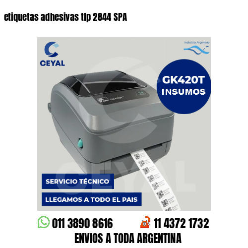 etiquetas adhesivas tlp 2844 SPA