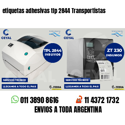 etiquetas adhesivas tlp 2844 Transportistas