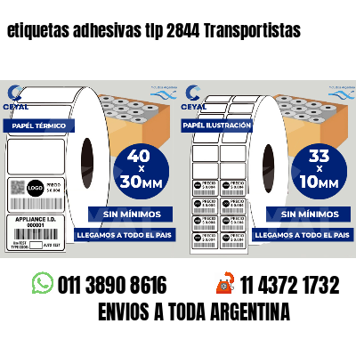 etiquetas adhesivas tlp 2844 Transportistas