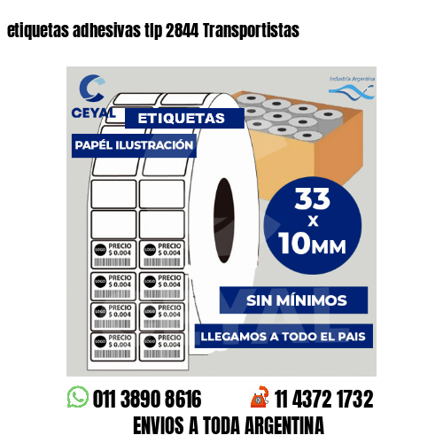 etiquetas adhesivas tlp 2844 Transportistas