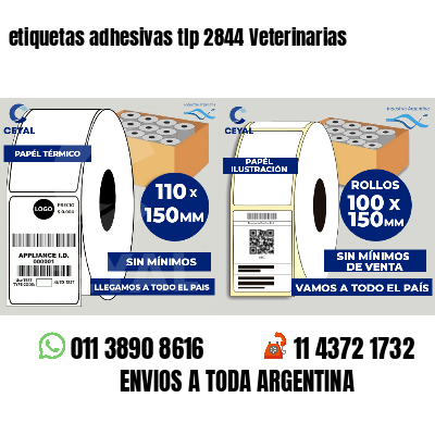 etiquetas adhesivas tlp 2844 Veterinarias