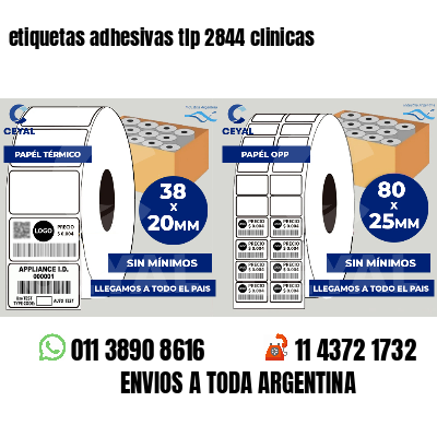 etiquetas adhesivas tlp 2844 clinicas