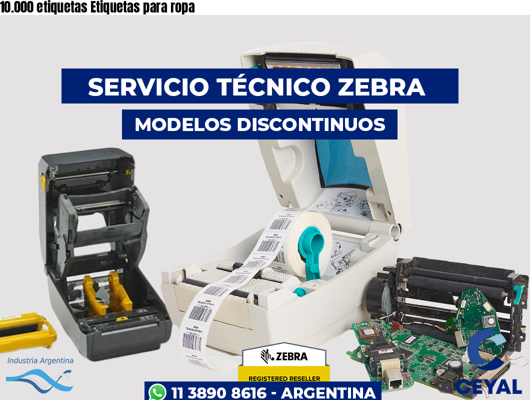 10.000 etiquetas Etiquetas para ropa