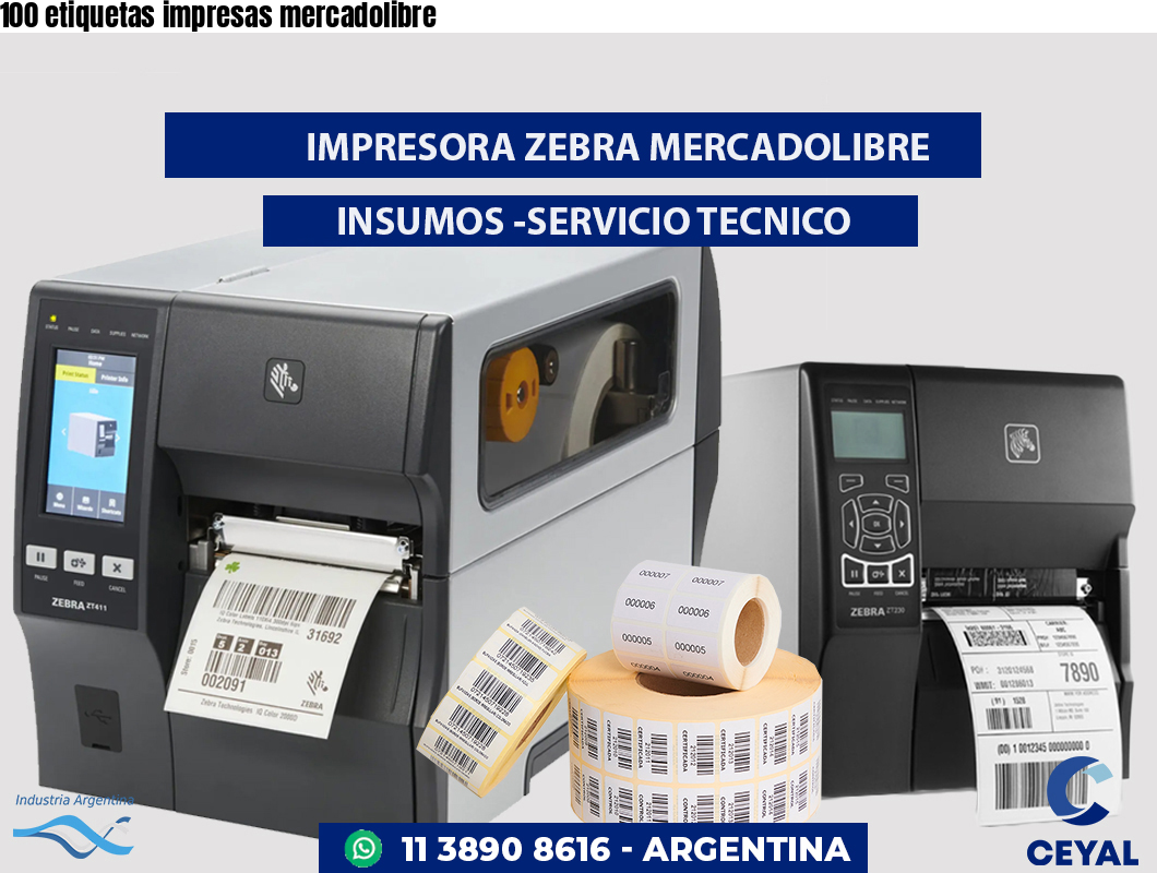 100 etiquetas impresas mercadolibre