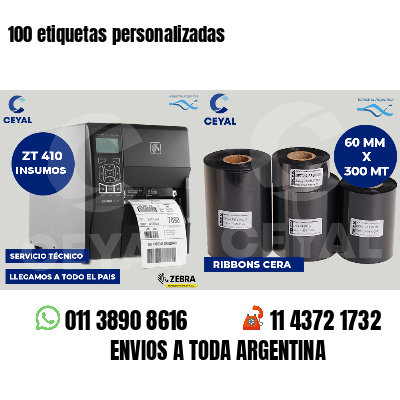 100 etiquetas personalizadas