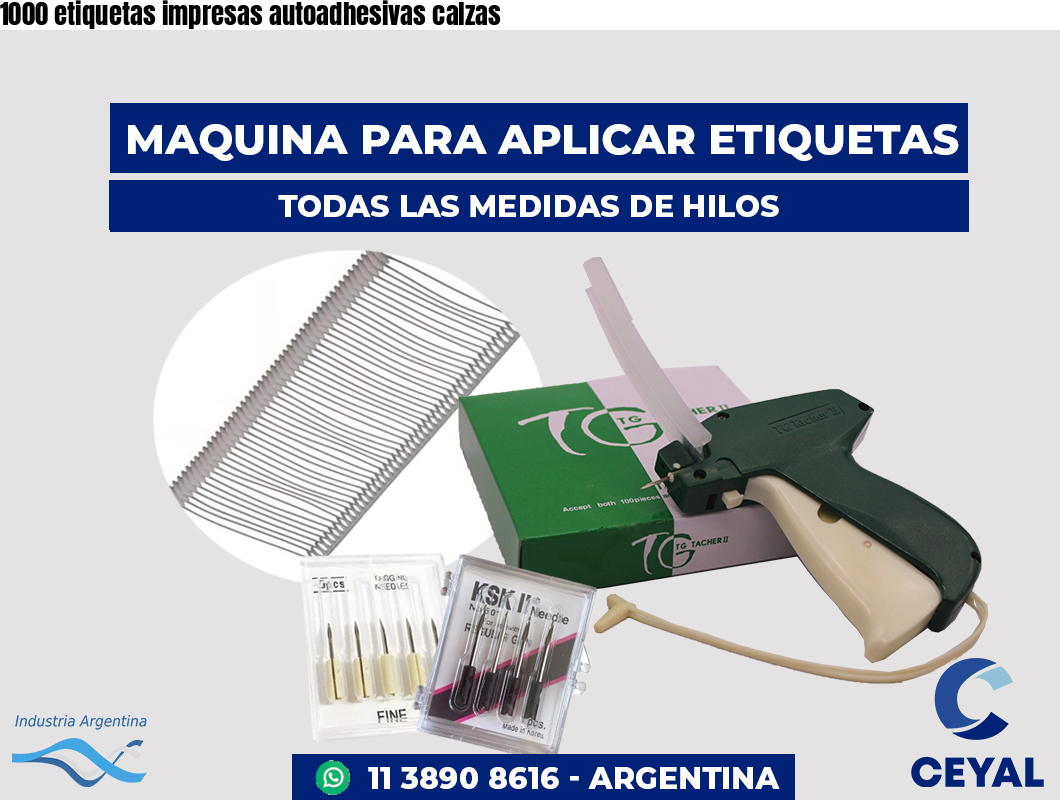 1000 etiquetas impresas autoadhesivas calzas