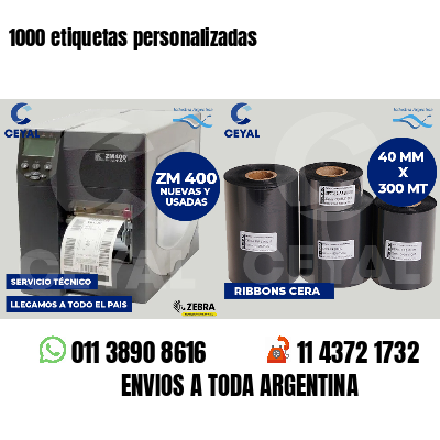 1000 etiquetas personalizadas