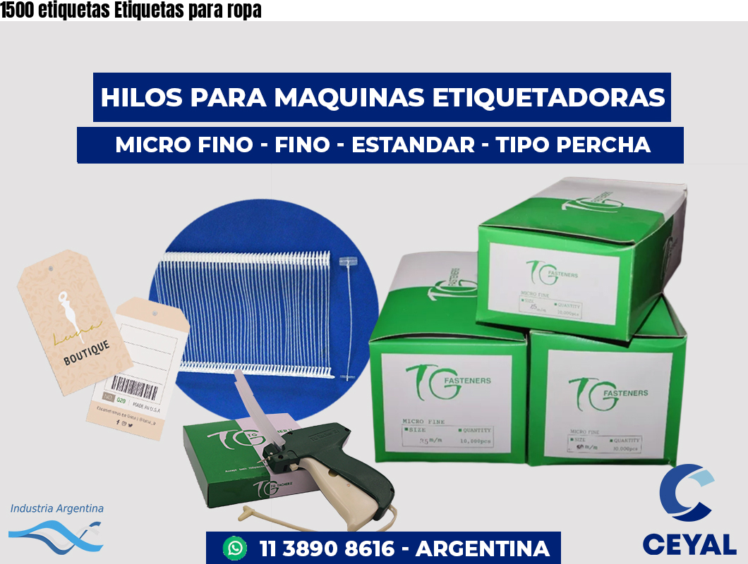 1500 etiquetas Etiquetas para ropa