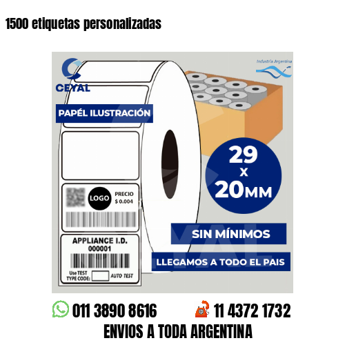 1500 etiquetas personalizadas
