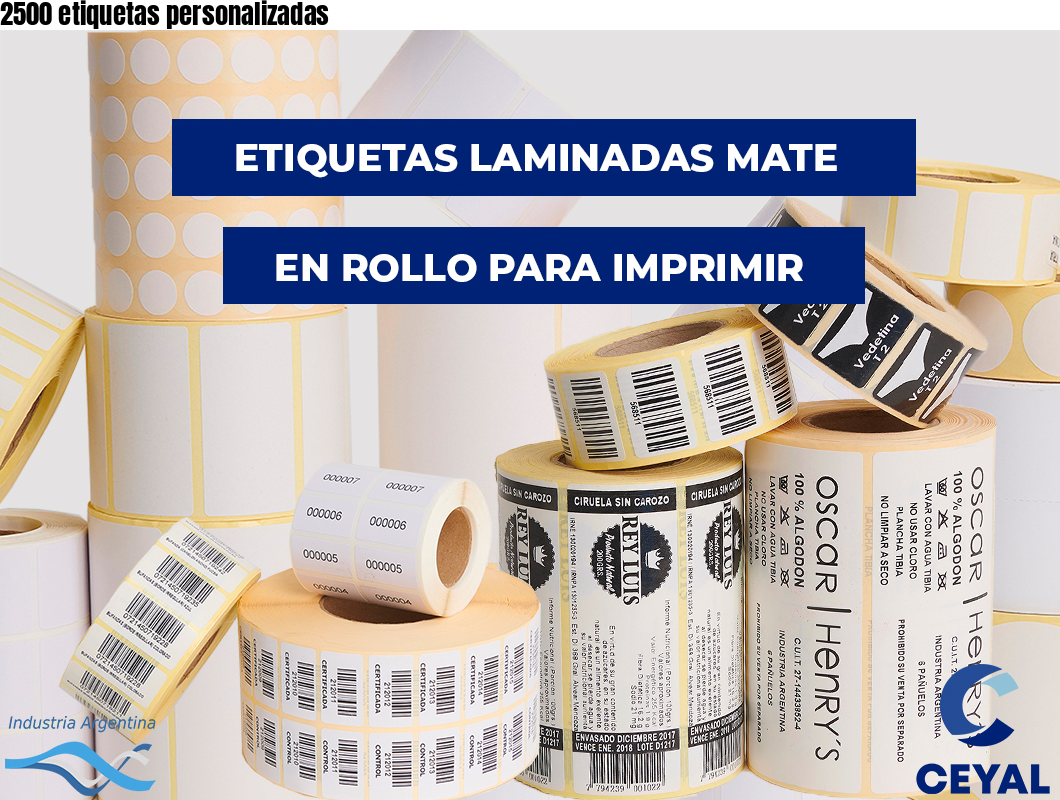 2500 etiquetas personalizadas