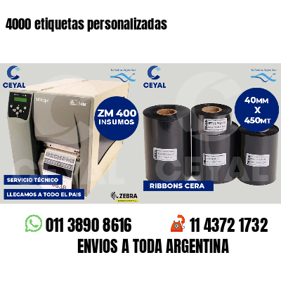 4000 etiquetas personalizadas